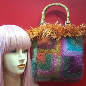 Handmade felted handbag.